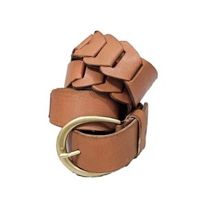 Retro Urban Outfitters ECOTE Boho Leather Segmented Belt w/Solid Brass Buckle